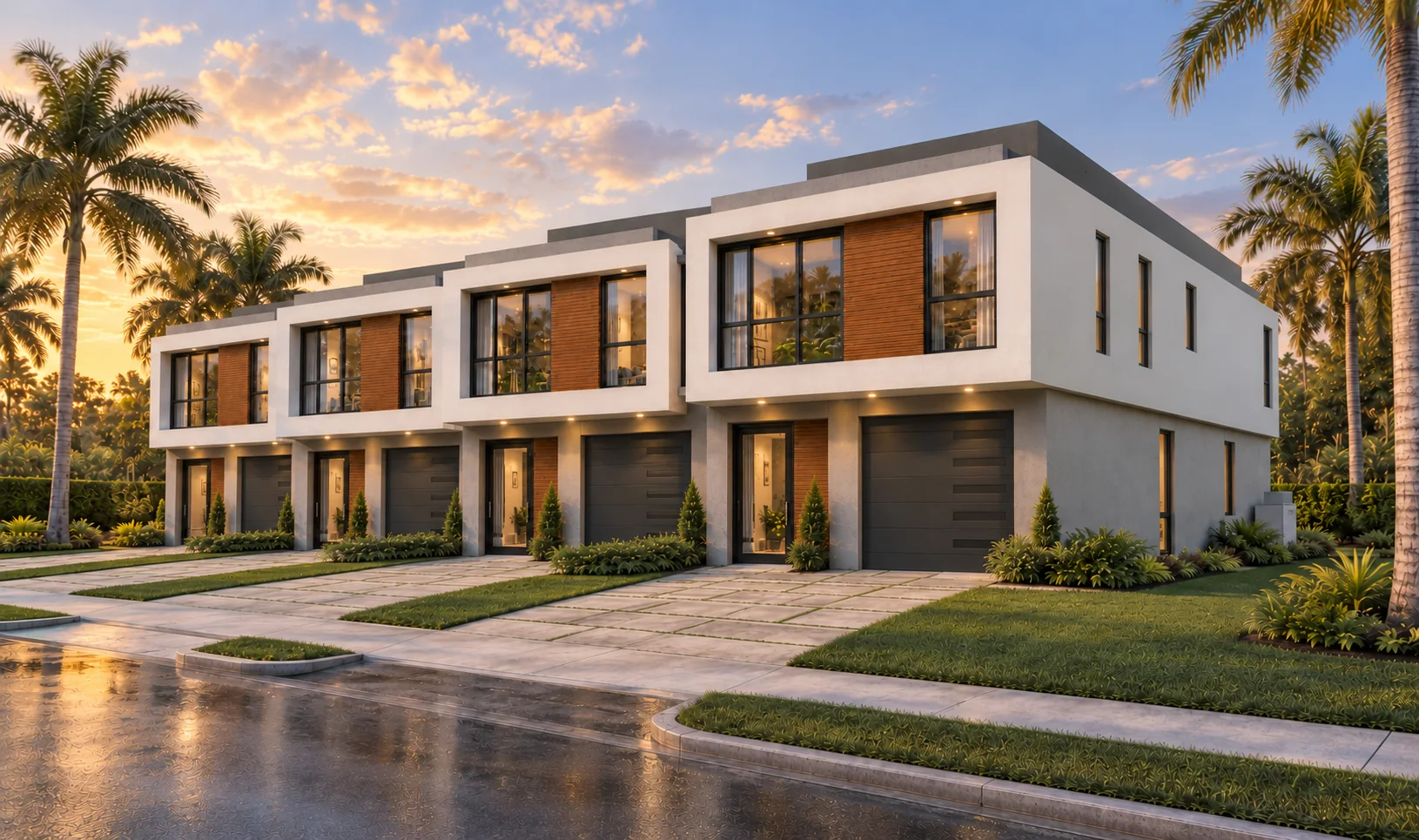 NOVA private residences at sunset