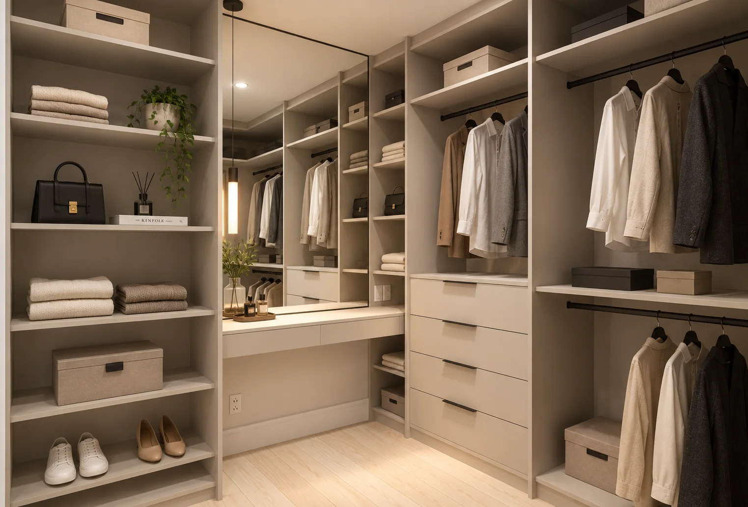 NOVA fitted walk-in wardrobe