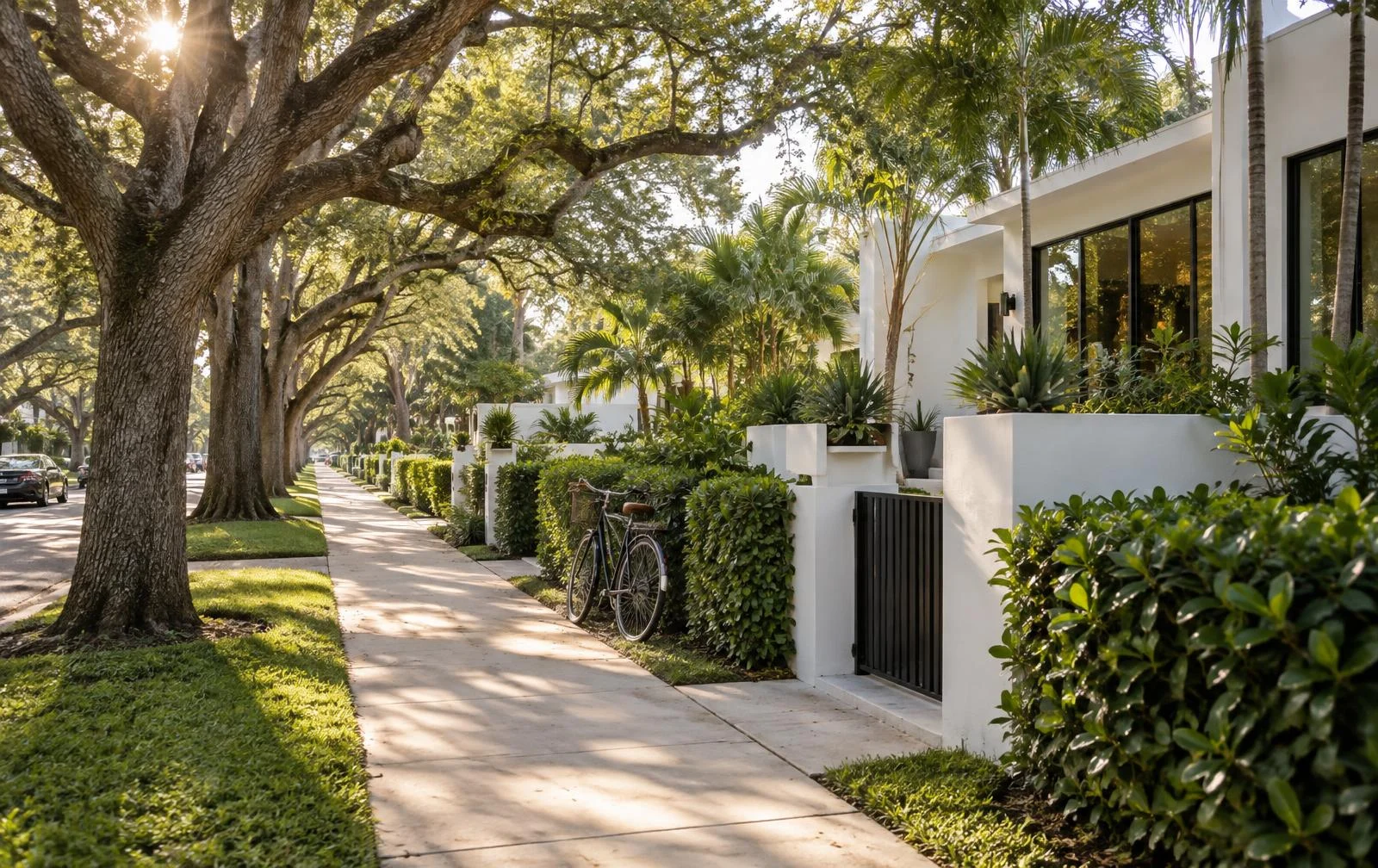 Tree-lined residential street in Victoria Park, Fort Lauderdale