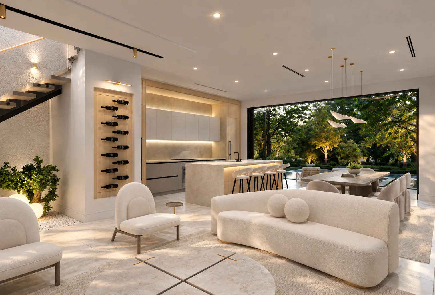 Living room looking towards the garden
